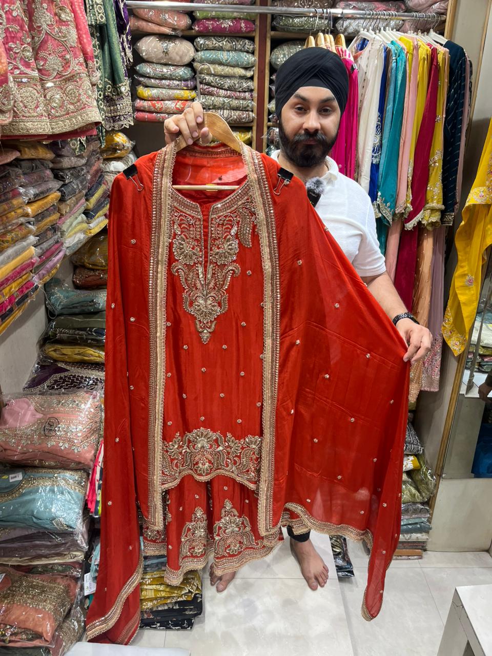 Chinnon Readymade Sharara Set - Handwork Nalki Sippi