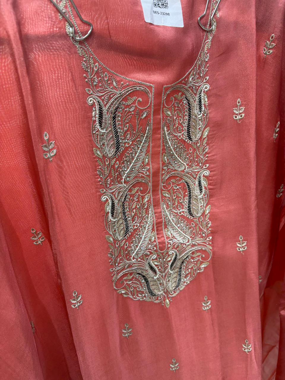 Summer Edition Opada Border Dupatta - Zari sequins