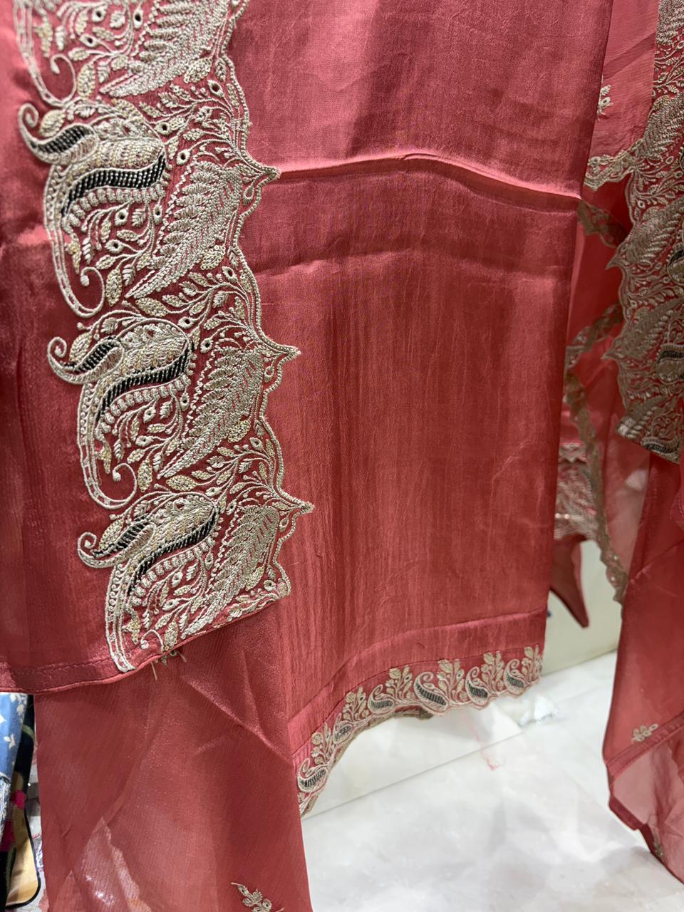 Summer Edition Opada Border Dupatta - Zari sequins
