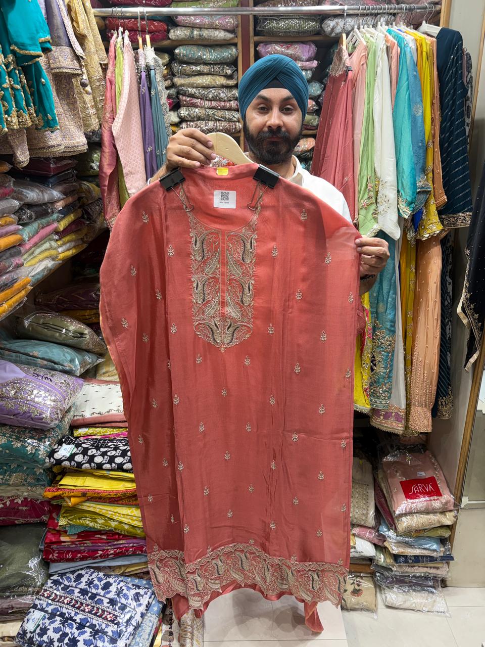Summer Edition Opada Border Dupatta - Zari sequins