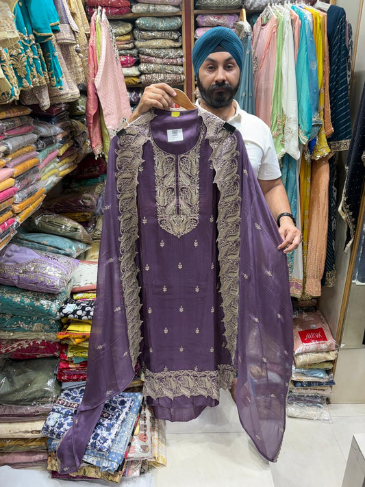 Summer Edition Opada Border Dupatta - Zari sequins