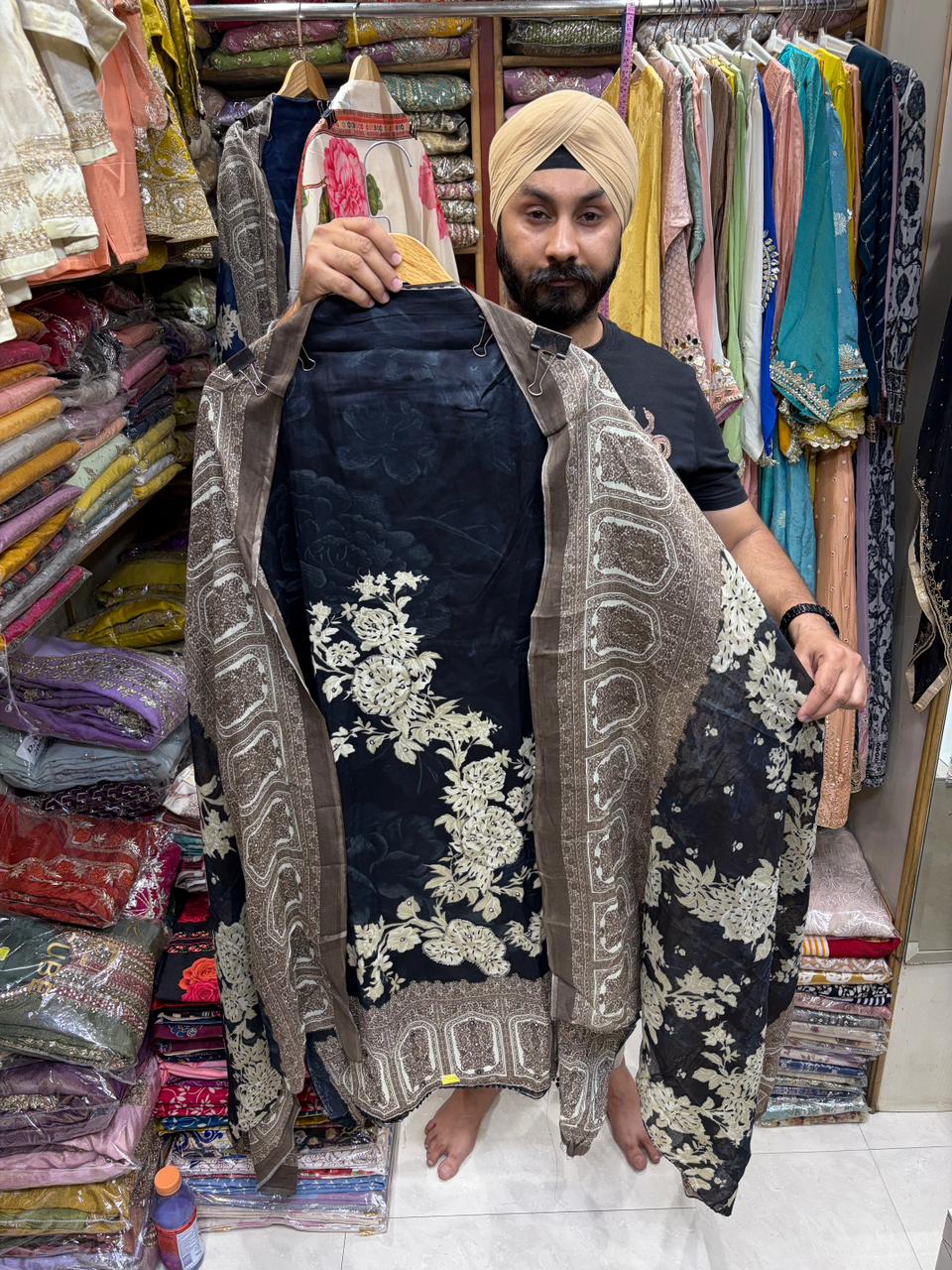 Cotton Floral Print - Nalki handwork
