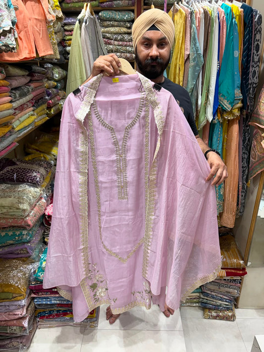 Mul Chanderi Tilla Work Desinger Suit