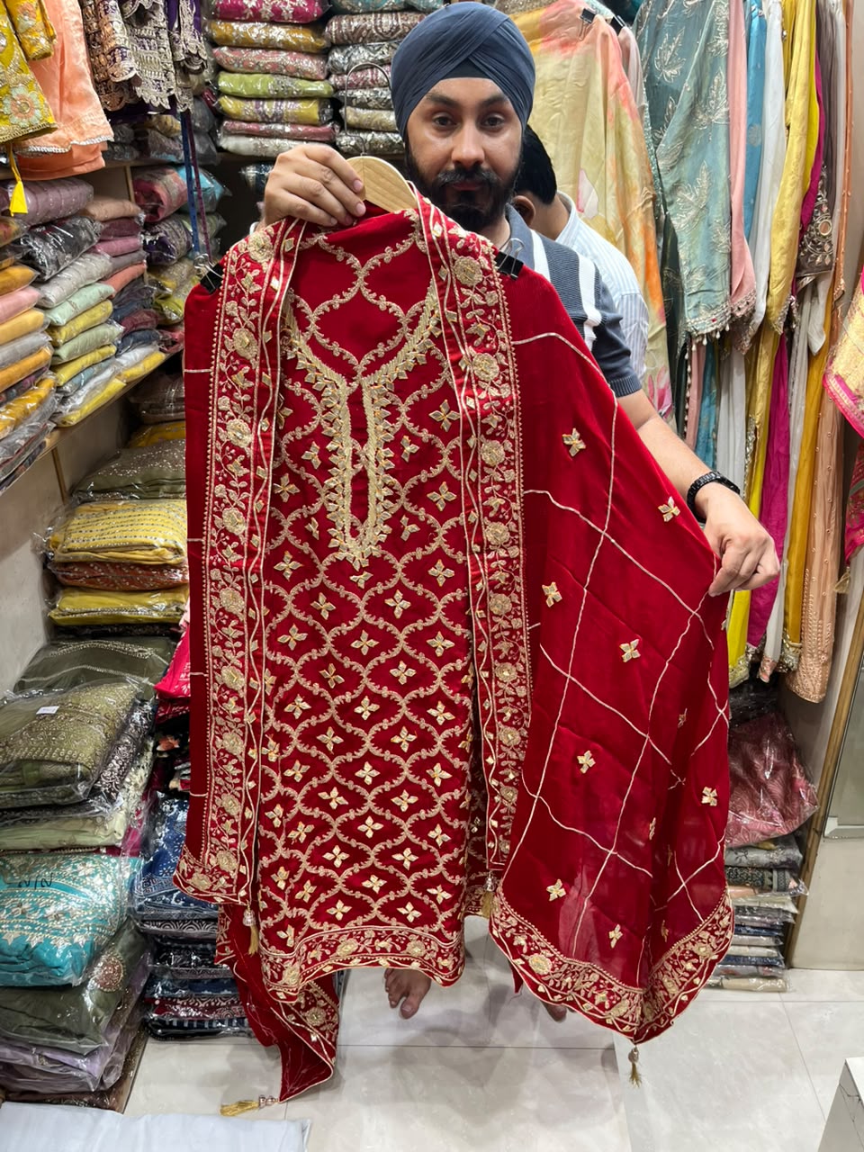 Royal Crepe Gotta Zari Suits - ( Bridal Wear )
