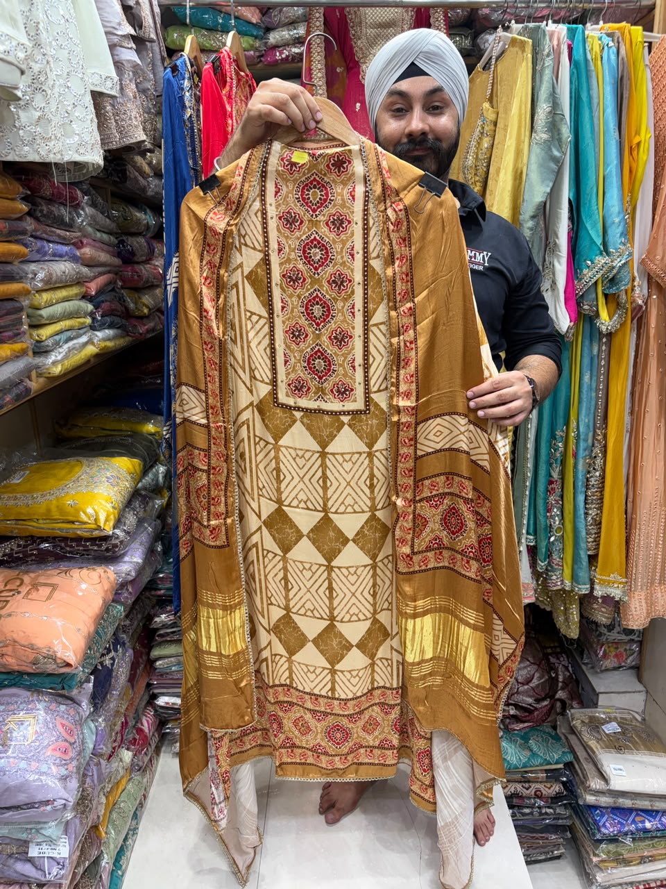 Gajji Silk Kalamkari Print Langdi Patta New Edition 22