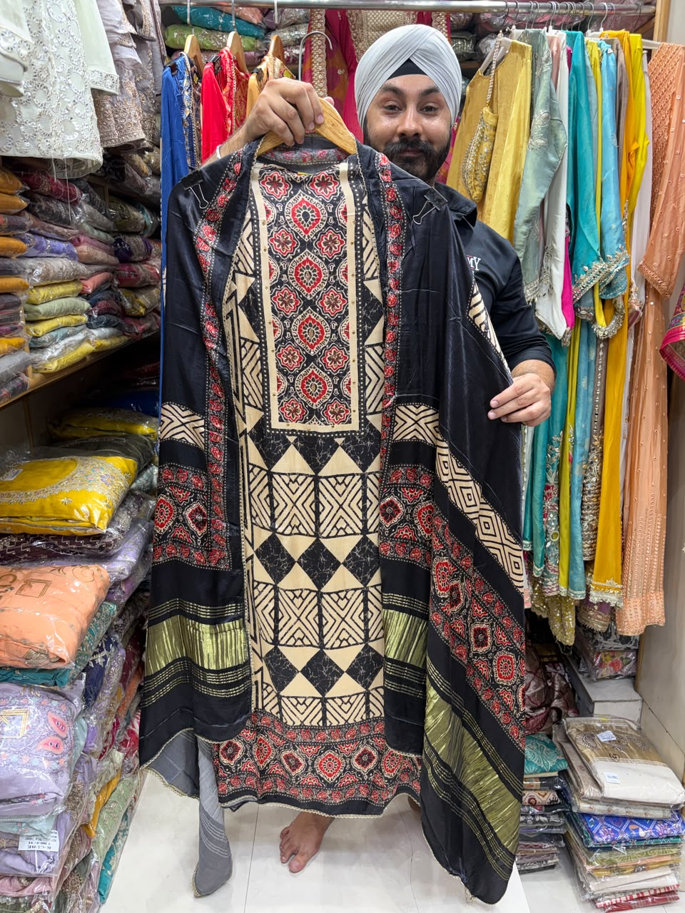 Gajji Silk Kalamkari Print Langdi Patta New Edition 22