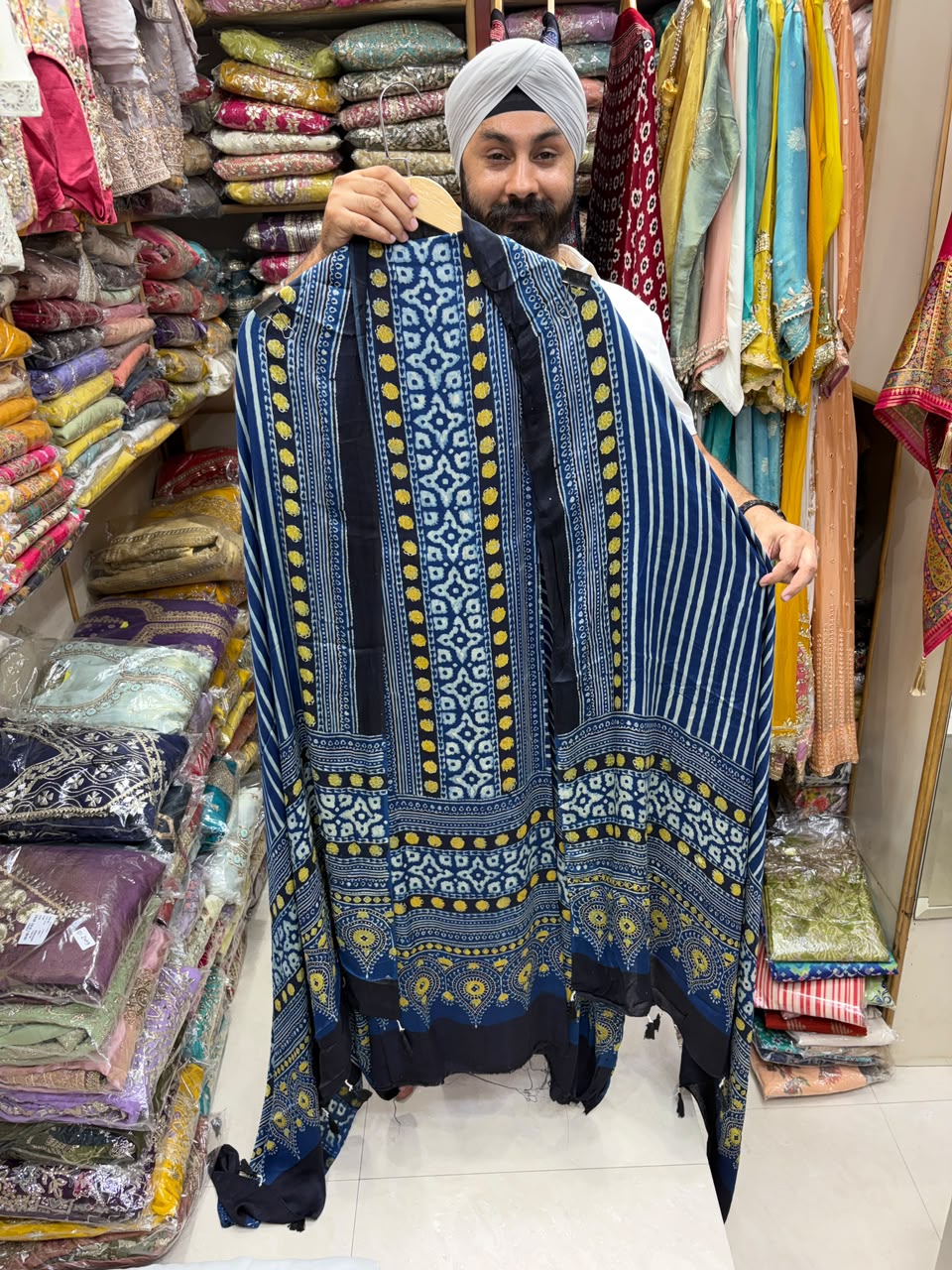 Pure Ajrakh Modal Silk Block Print Suit