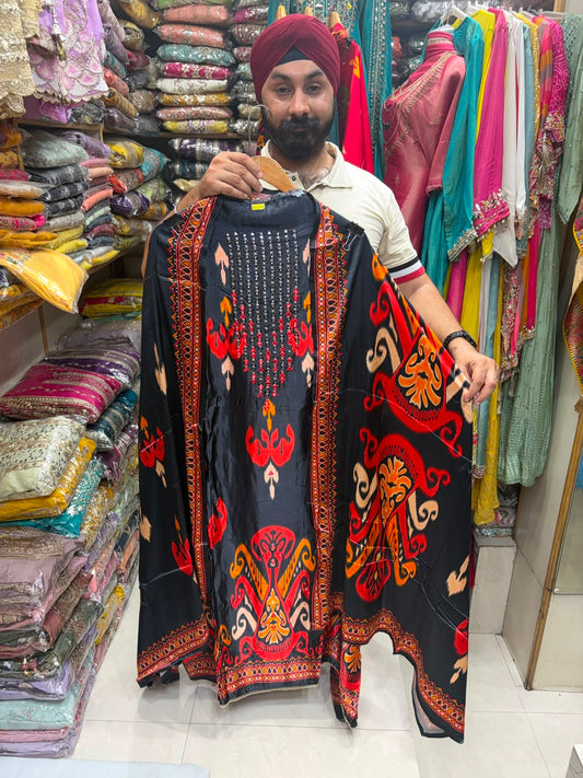 Vibrant Ikkat Print Gajji Silk New Edition - 26
