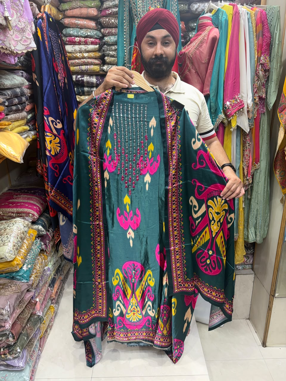 Vibrant Ikkat Print Gajji Silk New Edition - 26