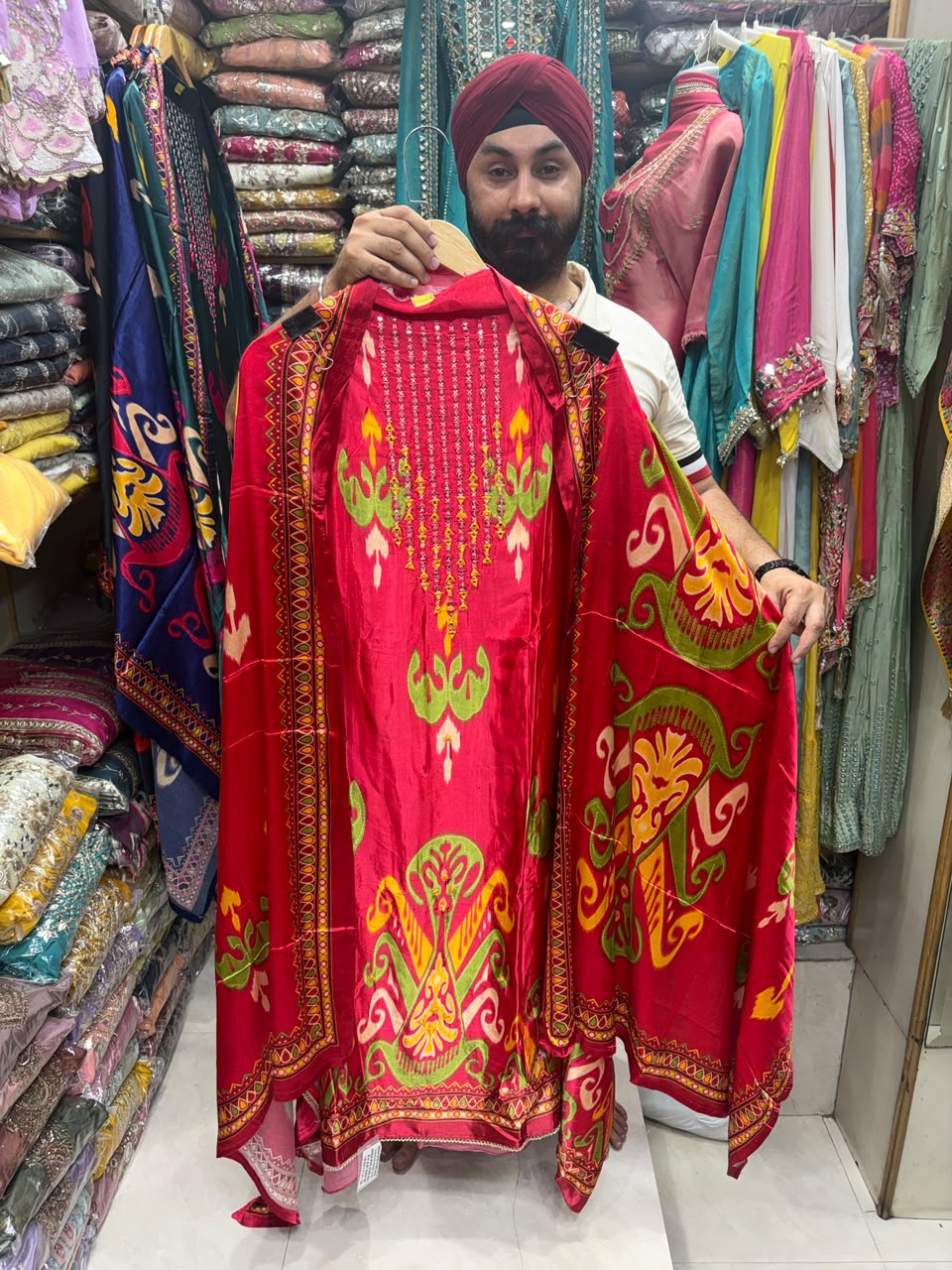 Vibrant Ikkat Print Gajji Silk New Edition - 26