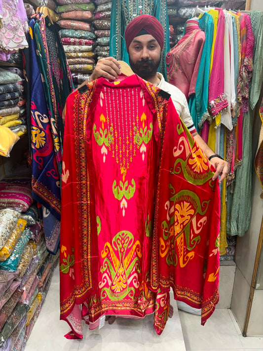 Vibrant Ikkat Print Gajji Silk New Edition - 26