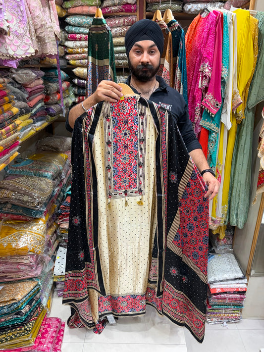 Gajji Silk Bhandhej Dupatta  - Edition no 28
