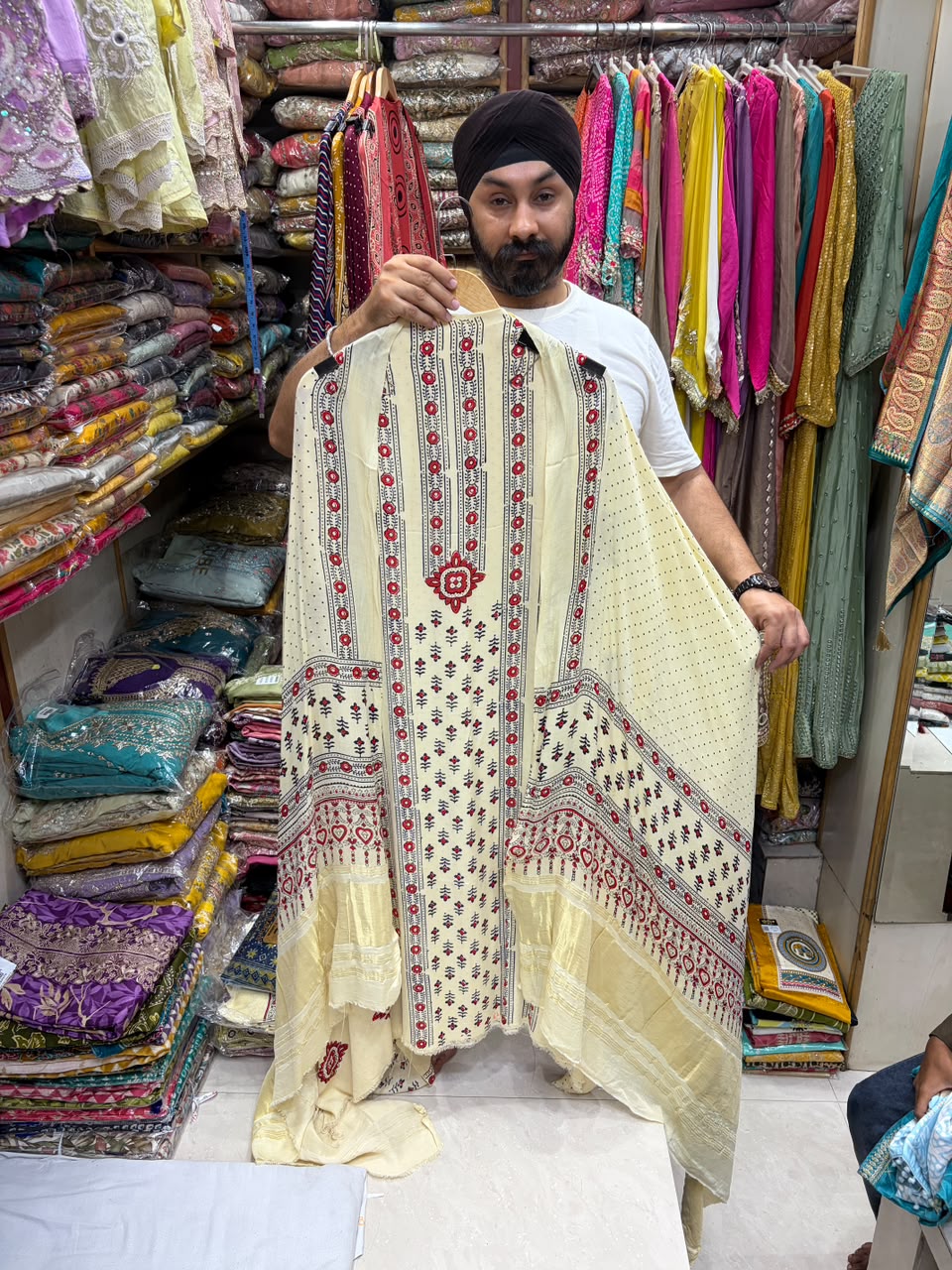 Luxury Modal Ajrakh Zari Pallu Dupatta Limited Edition