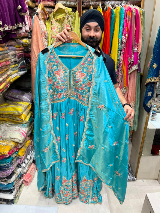 New Lucknowi Anarkali Dress