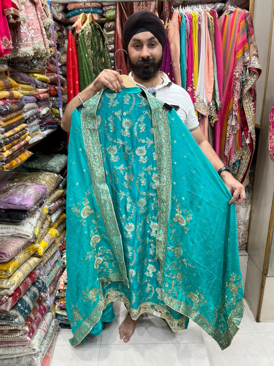 Banarasi Silk Heavy Dabka Bridal Suit - profoundly luxurious