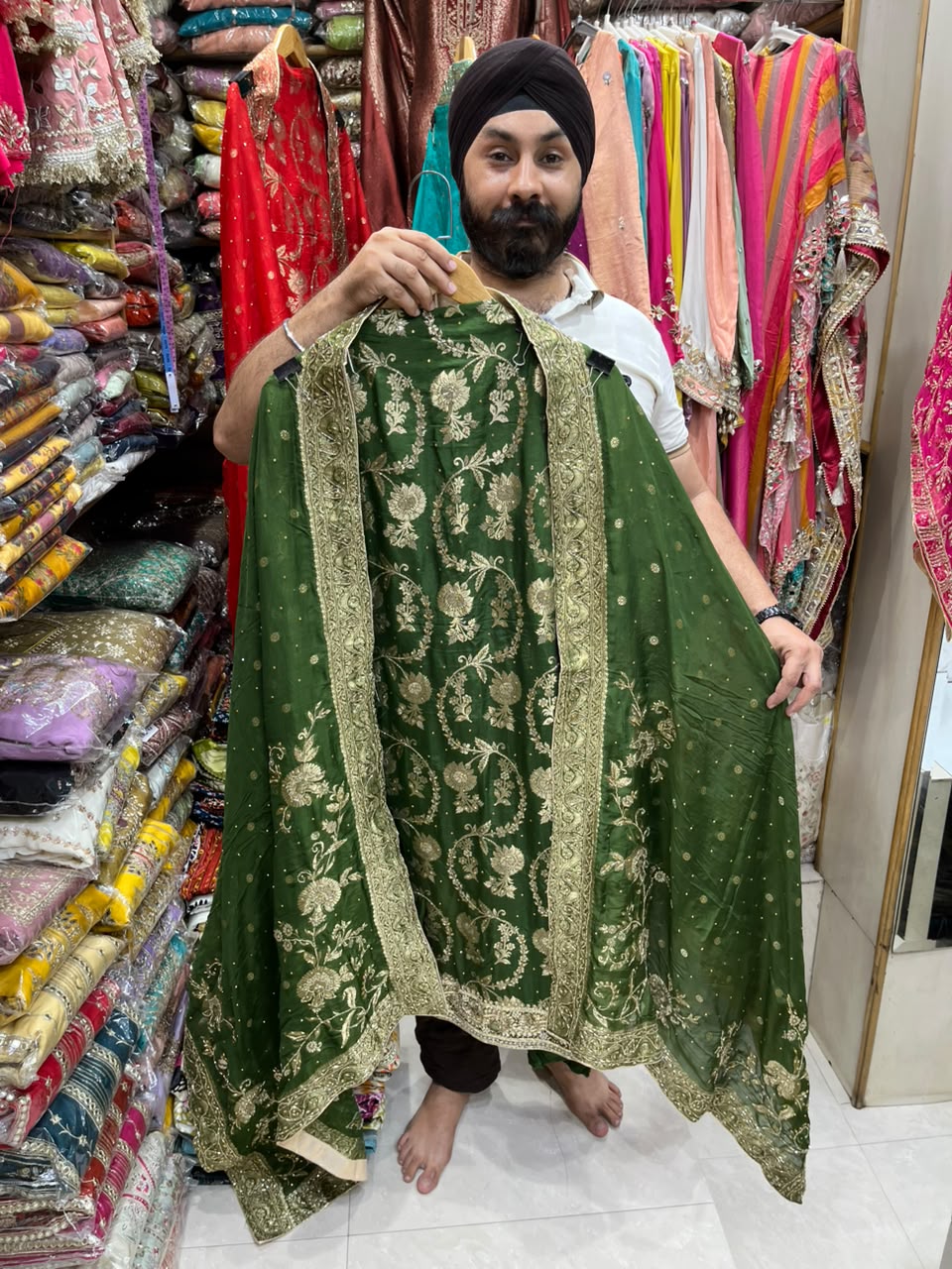 Banarasi Silk Heavy Dabka Bridal Suit - profoundly luxurious