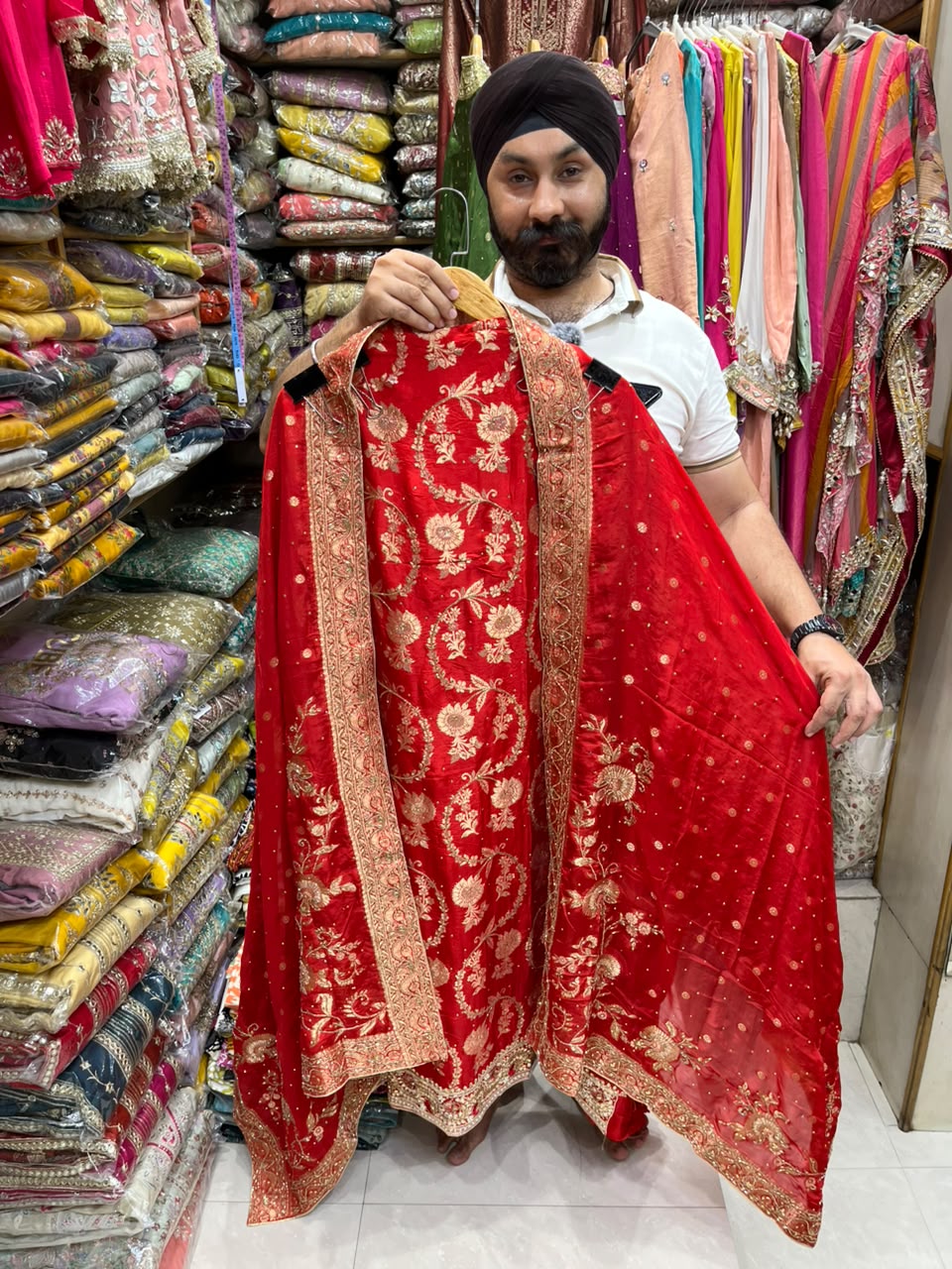 Banarasi Silk Heavy Dabka Bridal Suit - profoundly luxurious