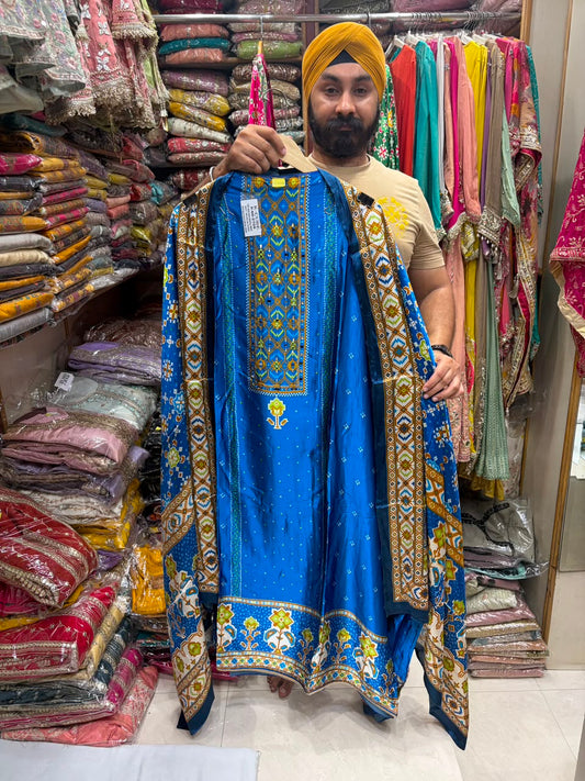 New Gajji Patola Print Mirror Work - Edition  no 33