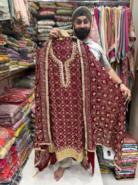 Royal Organza Gotta Zari Jaal - ( Bridal Wear ) - 2.0