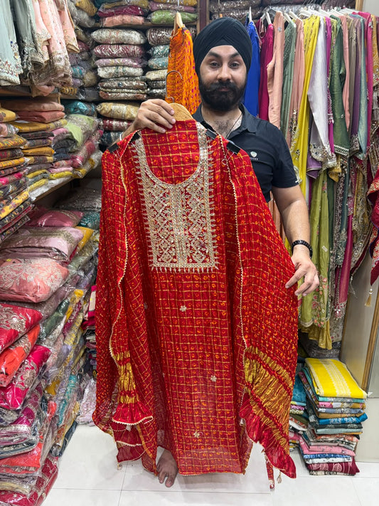Authentic Hand Bandhej Ghatchola Suits