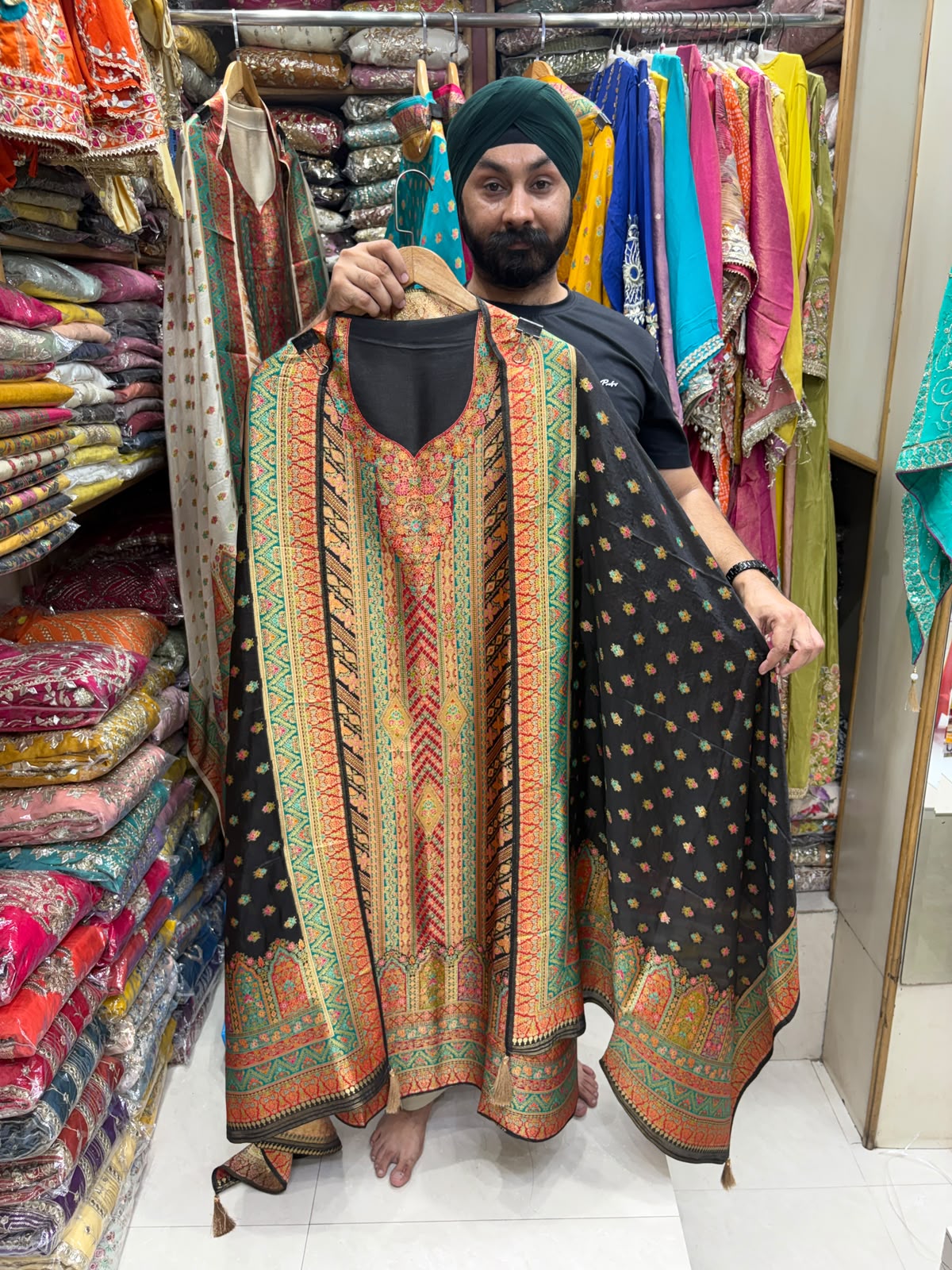 Premuim Silk Kimkhwab Look Position Weave - Jaal Edition
