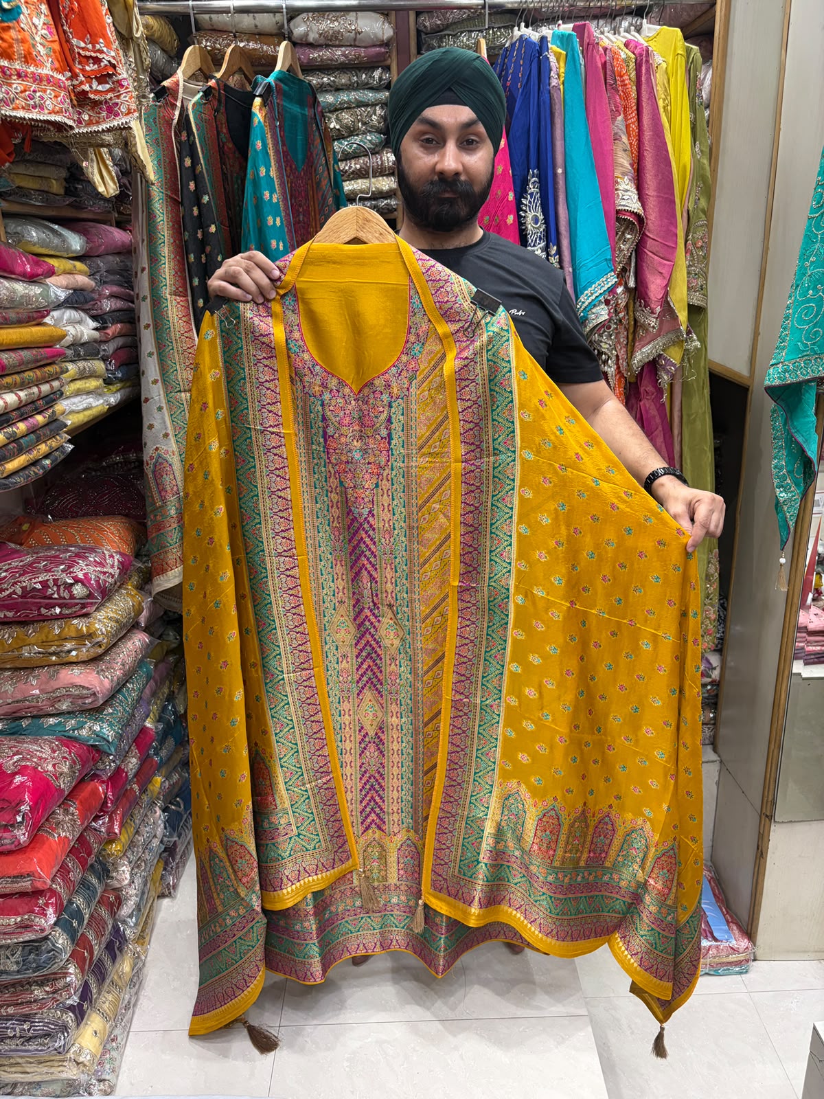 Premuim Silk Kimkhwab Look Position Weave - Jaal Edition