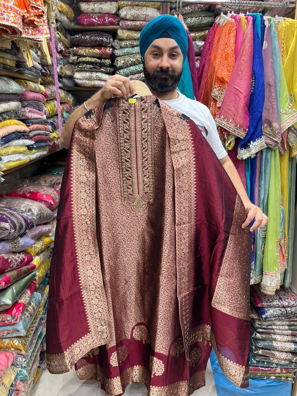 Premuim Kanjiwaram Heavy Elegant Dabka Neck - Edition no 4