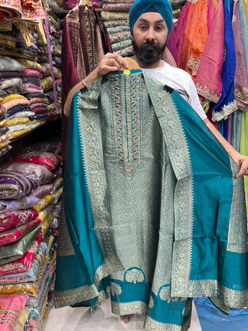 Premuim Kanjiwaram Heavy Elegant Dabka Neck - Edition no 4