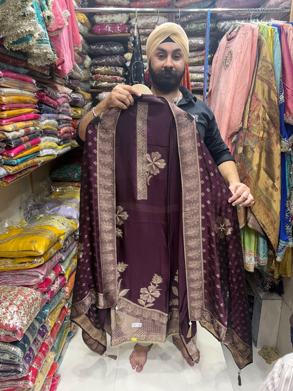 Premium Kanjiwaram Silk Dabka Work - Edition no 6