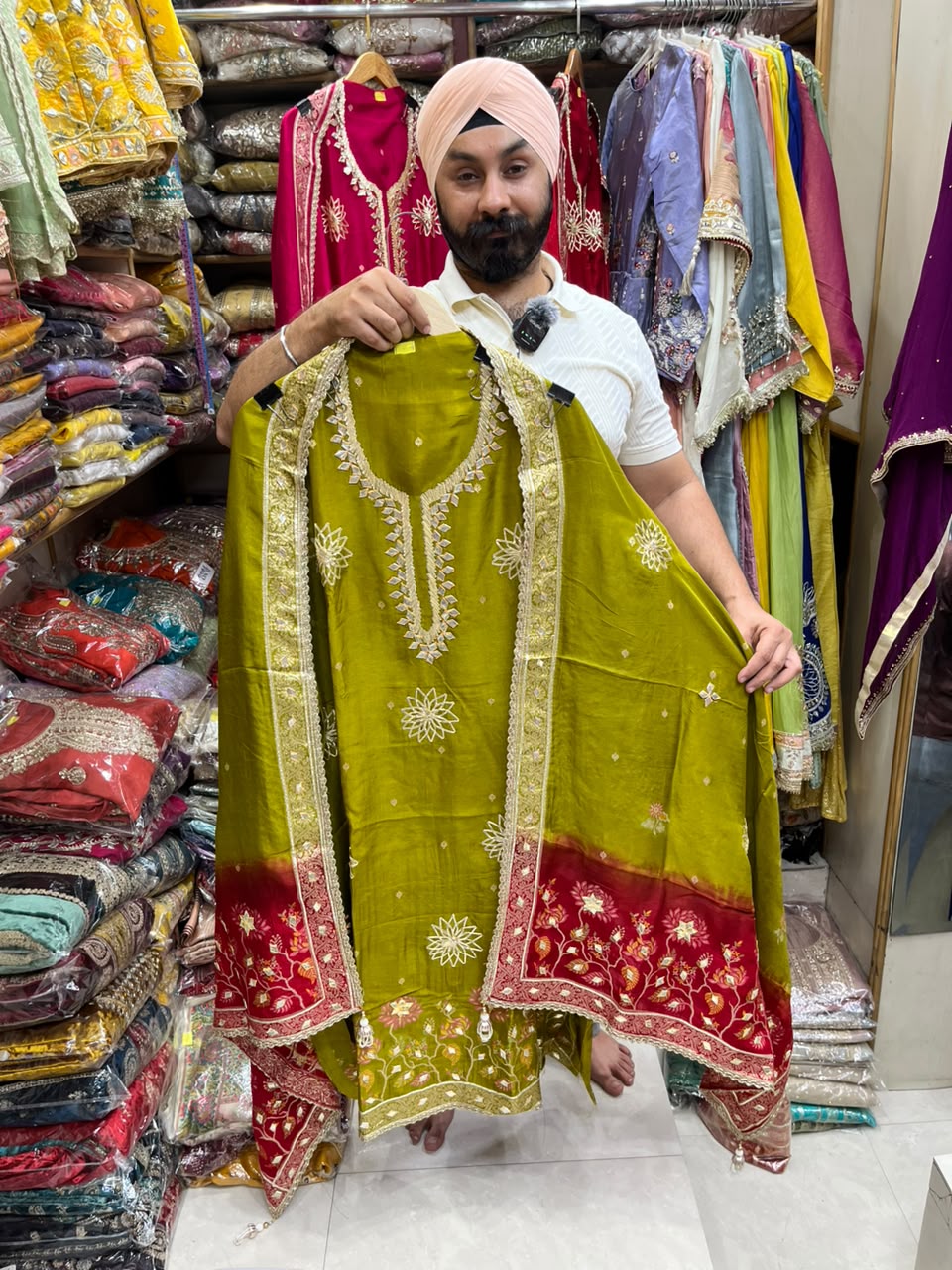 Exclusive Dola Silk Banarsi Gotta Patti Suits