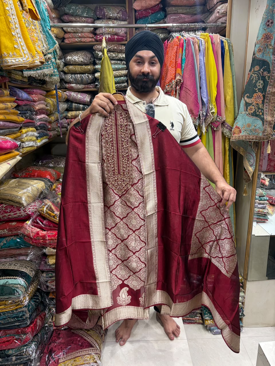 Premium Kanjivaram Elegant Patch Work Neck Edition 12