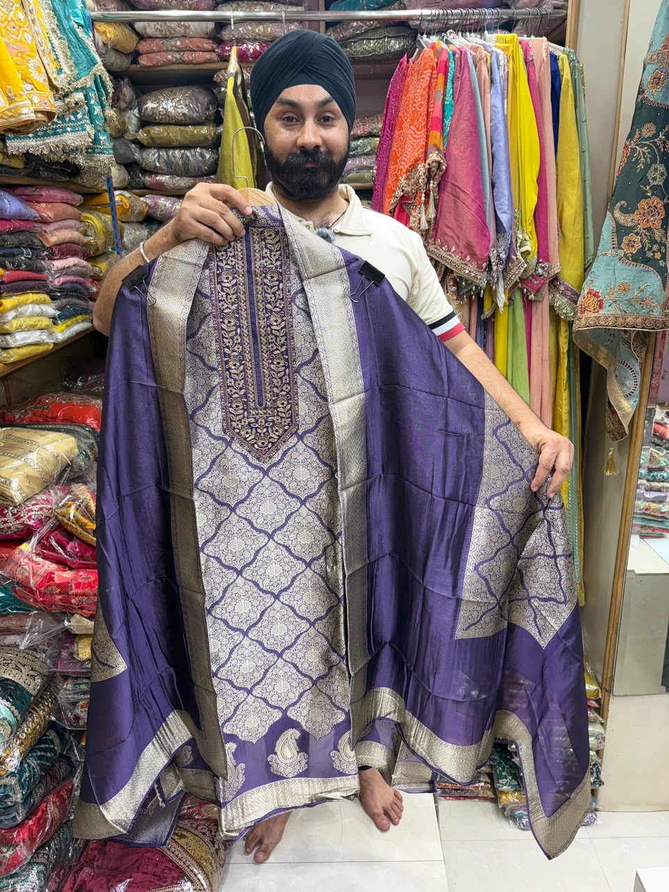 Premium Kanjivaram Elegant Patch Work Neck Edition 12