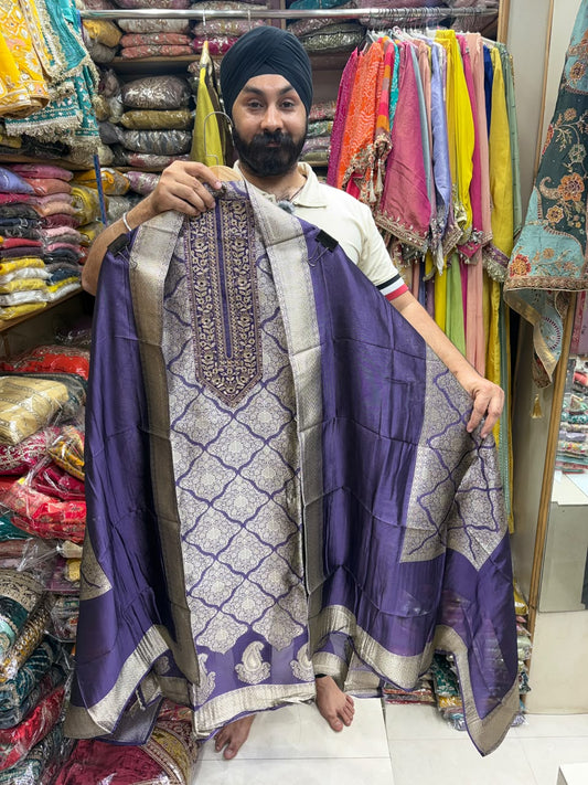 Premium Kanjivaram Elegant Patch Work Neck Edition 12