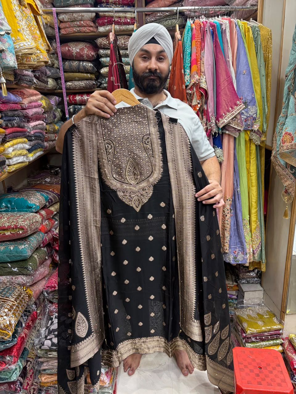 Kanjivaram Silk Antic Dabka Neck Edition no 13