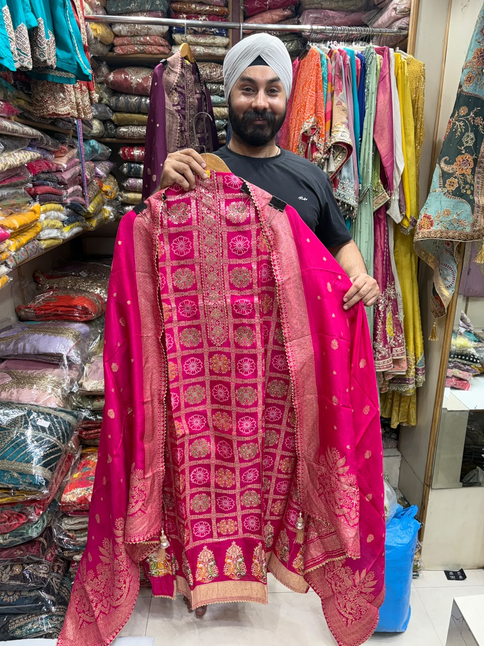 Dola Banarsi Bandhej Weaving Suits