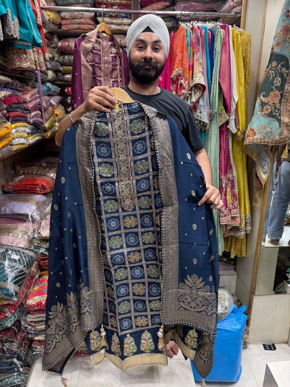 Dola Banarsi Bandhej Weaving Suits