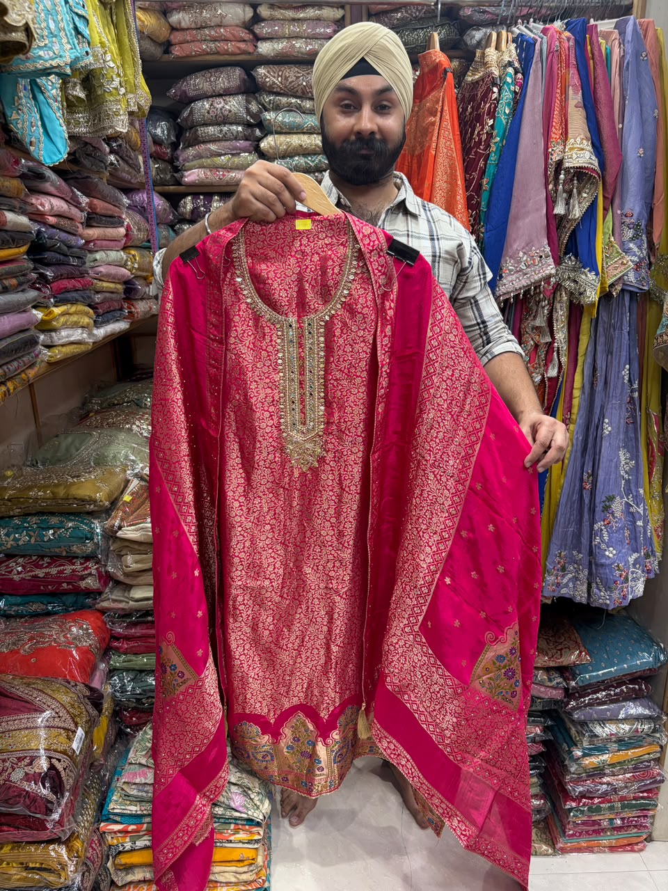 Kanjivaram Silk Heavy Mirror Neck - New Edition 3