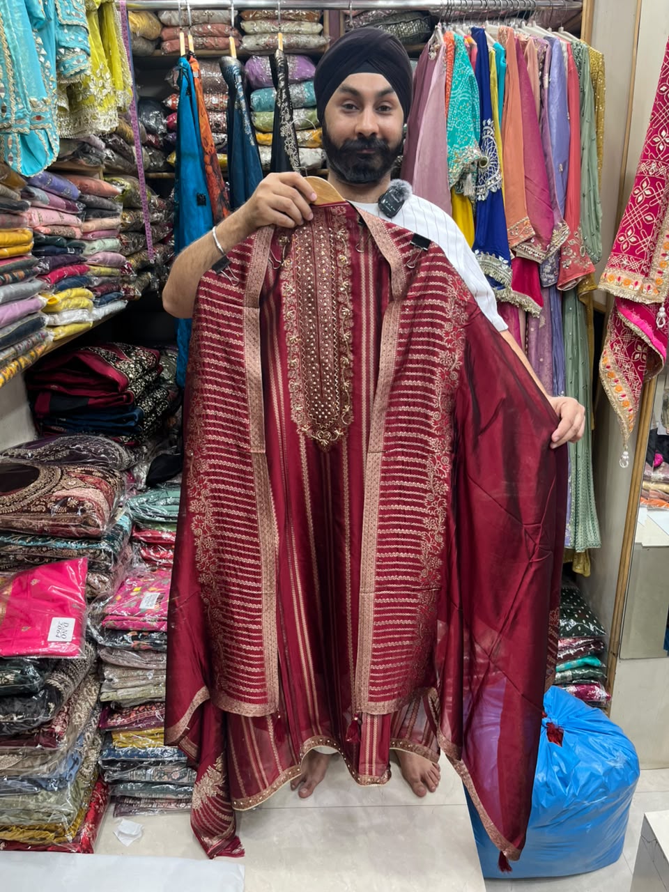 Premium Bangalore Silk Antic Handwork New