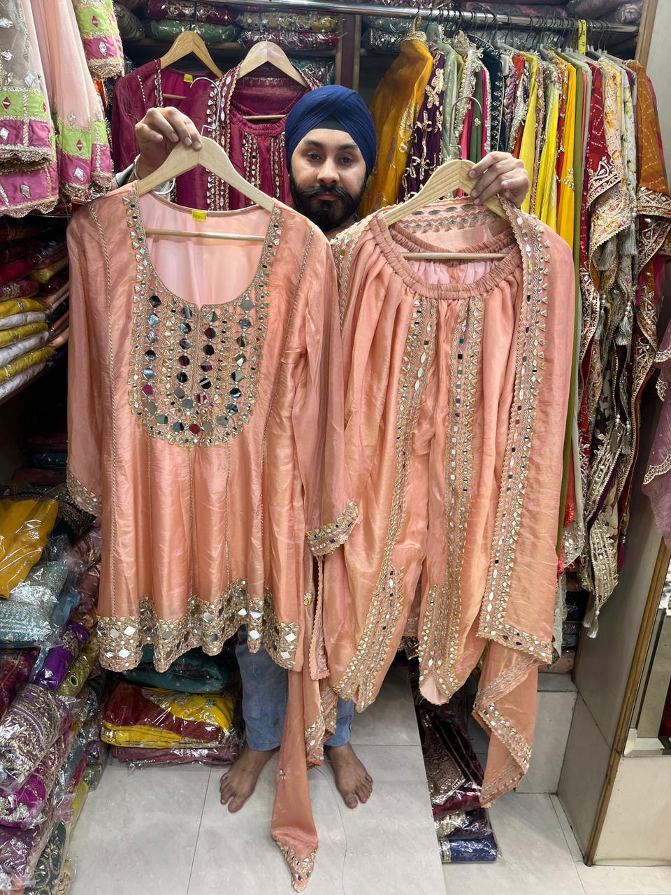 Mirror and Gotta patti Beautiful Dhoti Suits